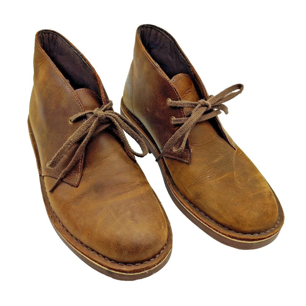 Clark's Original Desert Boot Brown Leather Crepe Soles Womens Size 9.5M Comfort